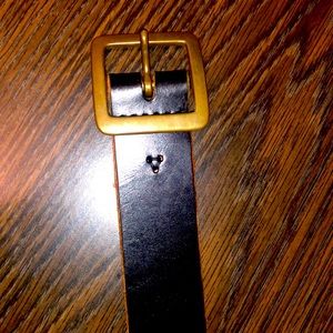 Full grain leather Garrison belt black/brass bckl.